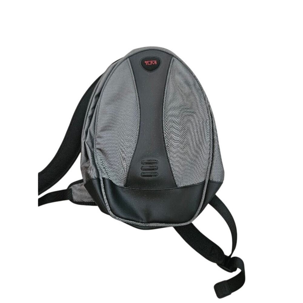 TUMI Backpack Authentic Gray Nylon and Leather Trim